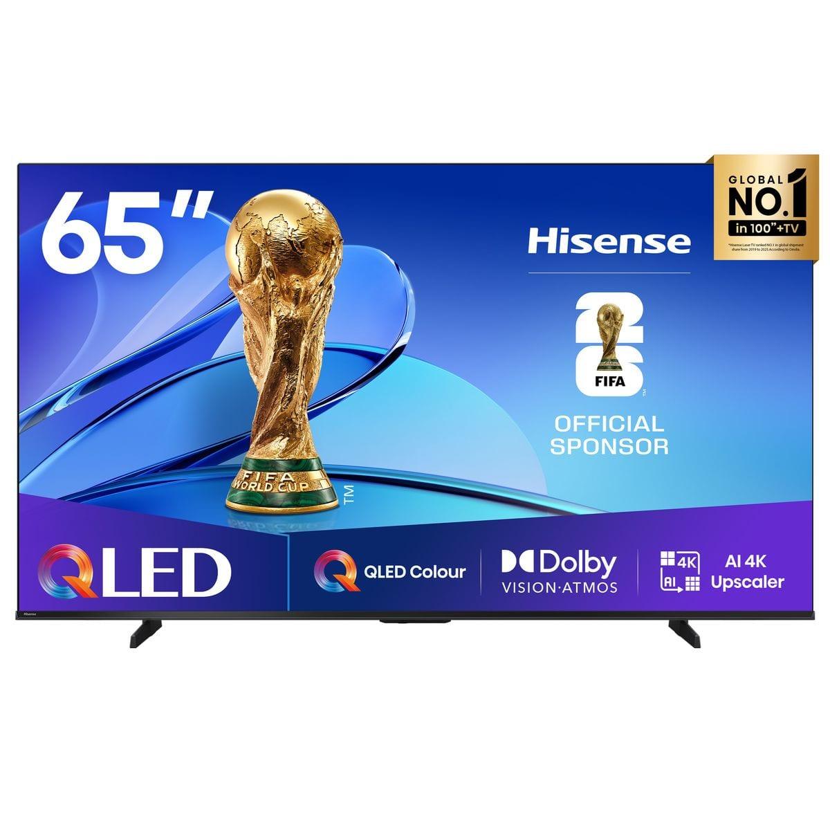 Hisense 65" E7Q QLED Smart TV with AI Upscaler, Dolby Atmos & Smooth Motion