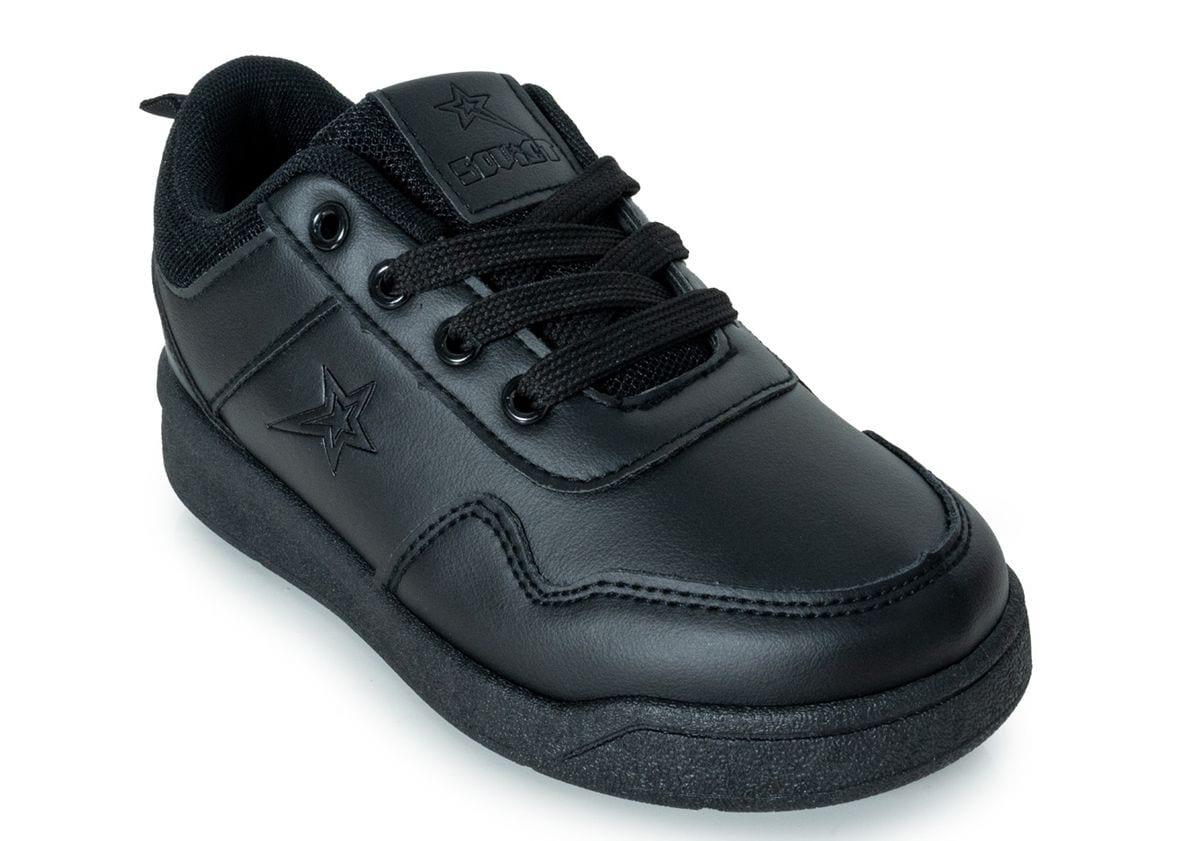 Soviet Kids Andy Low Cut PU Casual Lace Up - Black Mono