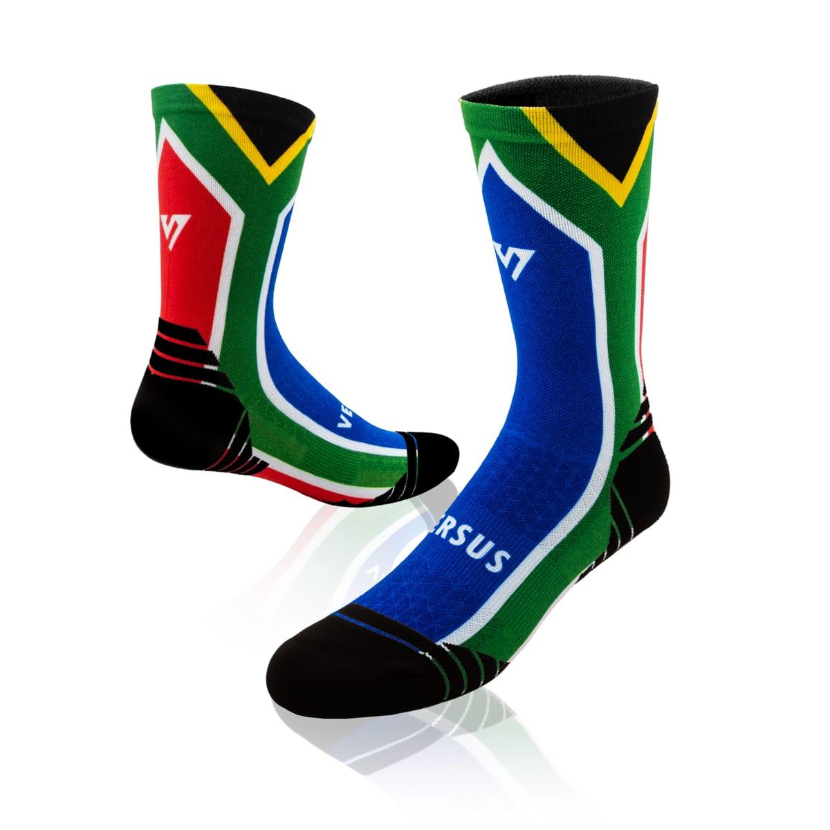 Versus South African Flag Active Crew Socks
