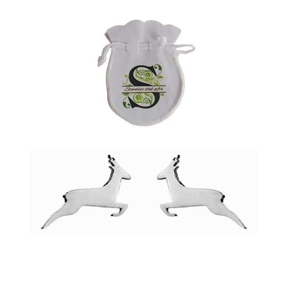 Springbok Stainless Steel Stud Earrings - Proudly South African Spirit