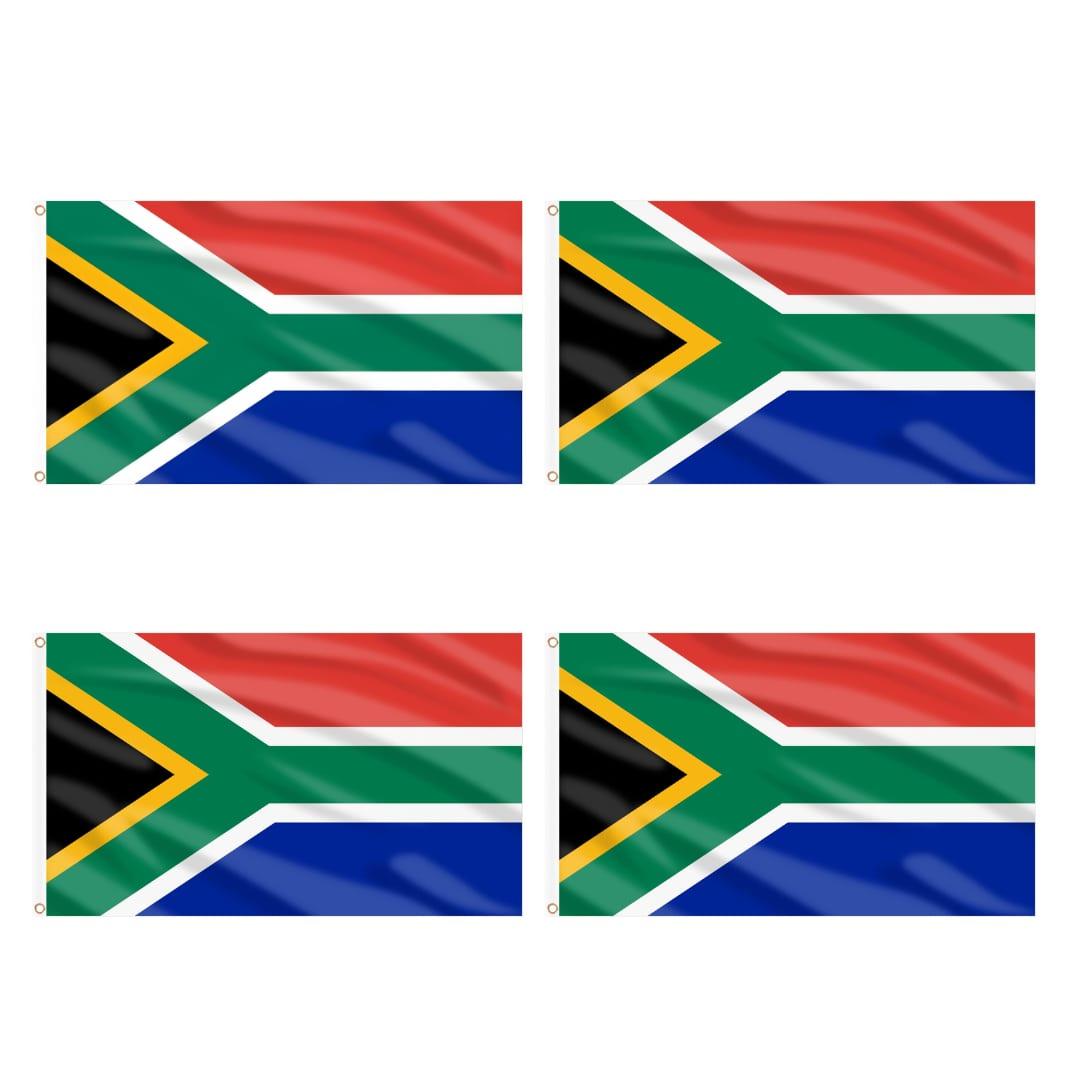 Bestby - 150x90cm Double-Sided Fabric South African National Flag (4 Pack)