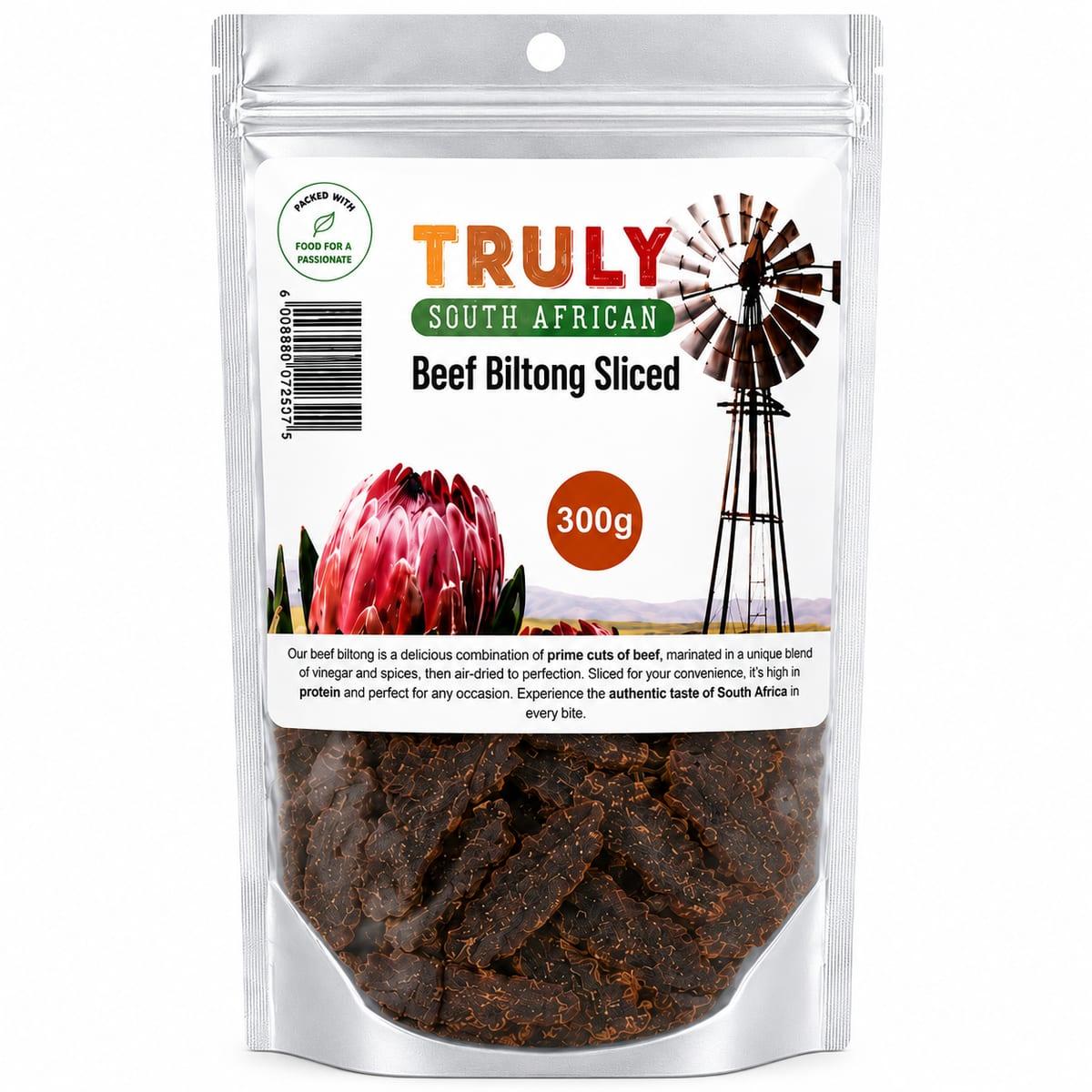 Truly South African Beef Biltong Sliced | Traditional Dried Beef Snack